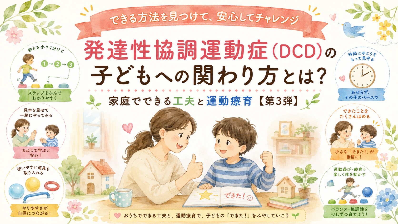 発達性協調運動症（DCD）の子どもへの関わり方とは？家庭でできる工夫と運動療育【第3弾】