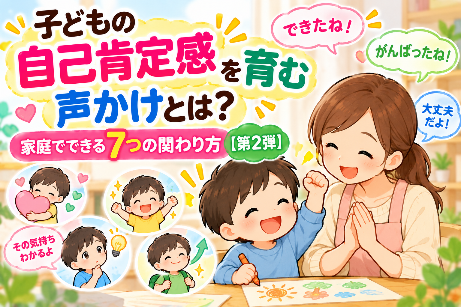 子どもの自己肯定感を育む声かけとは？家庭でできる7つの関わり方【第2弾】